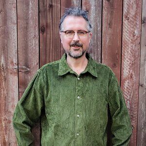 Urban Outfitters corduroy button up long sleeve shirt mossy forest green